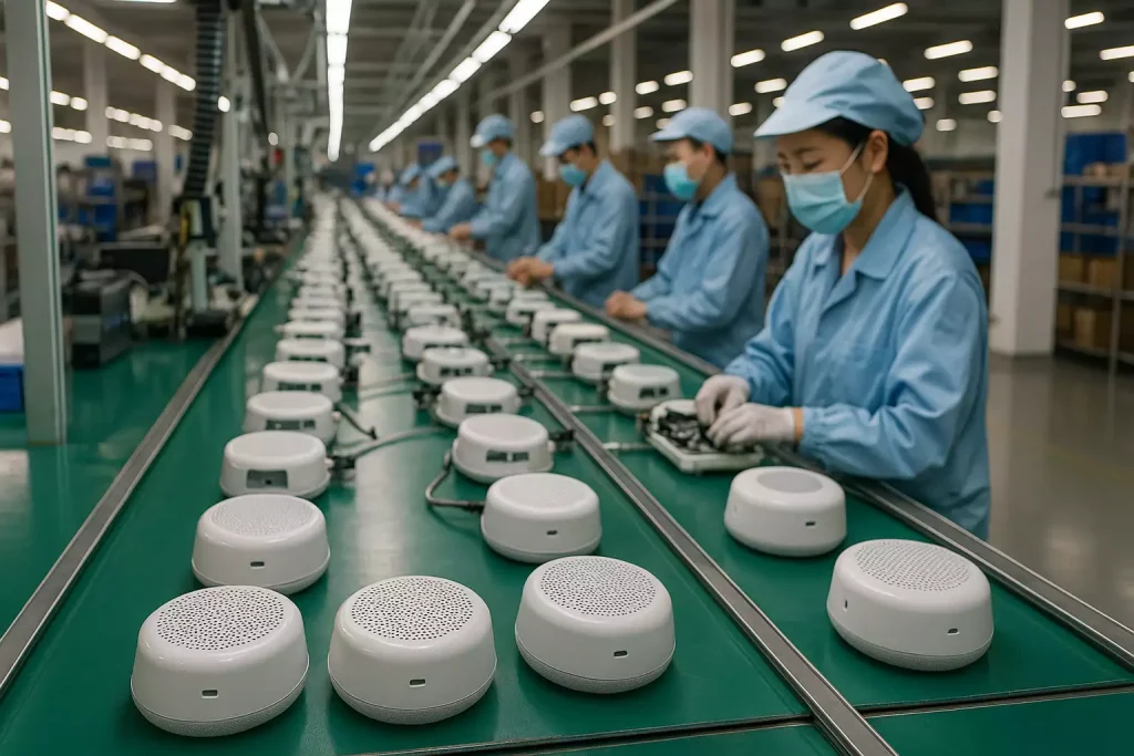 Mass assembly production of electronic products