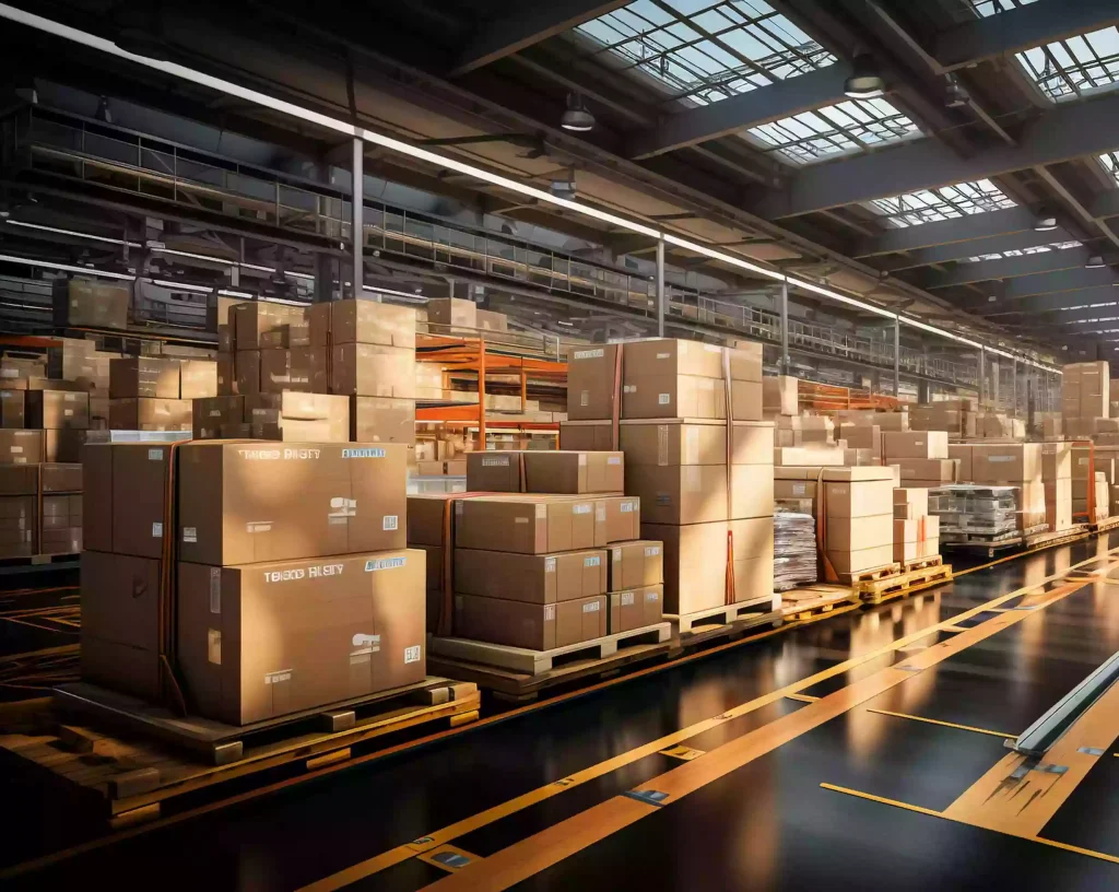 Large scale automated warehouse logistics center